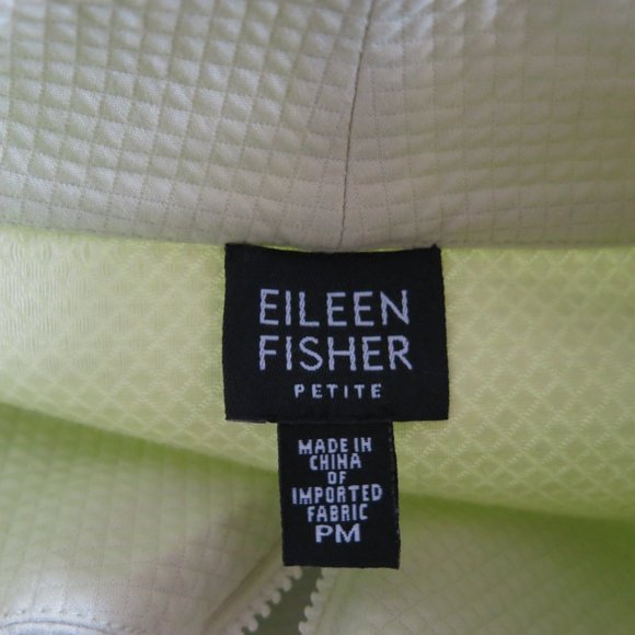 Eileen Fisher Full Zip Green Cardigan Sweater Jacket - Size Petite Medium - Picture 5 of 7